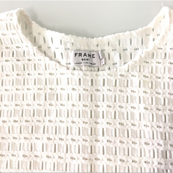 Frame Eyelet Shirt Square Lace Size L - Picture 3 of 3